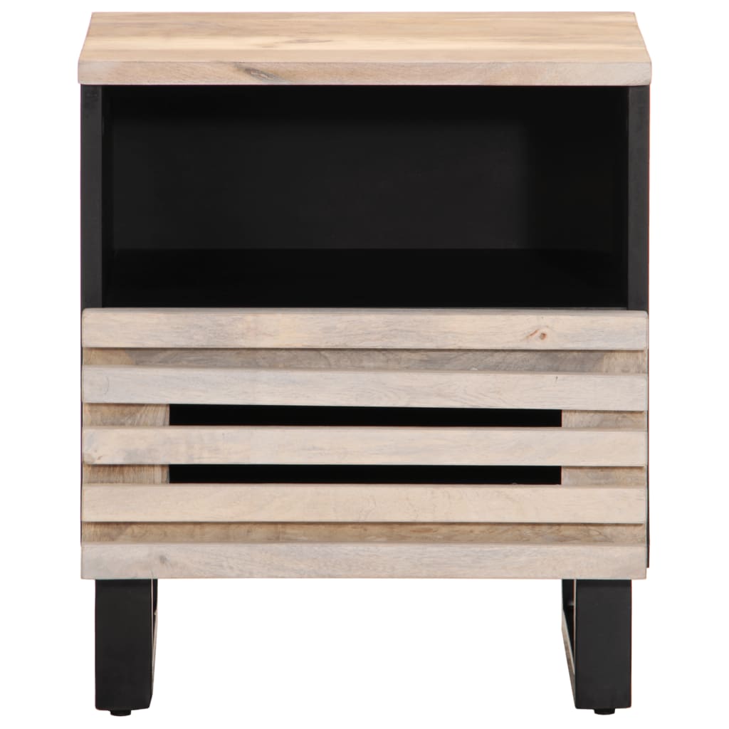 Nattbord 40x34x46 cm heltre bleket mango