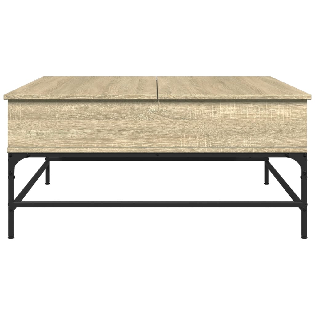 Salongbord sonoma eik 95x95x45 cm konstruert tre og metall