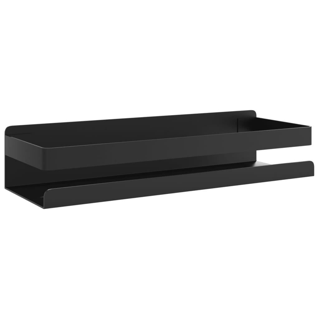 Dusjhylle matt svart 30x10x6 cm børstet 304 rustfritt stål vidaXL