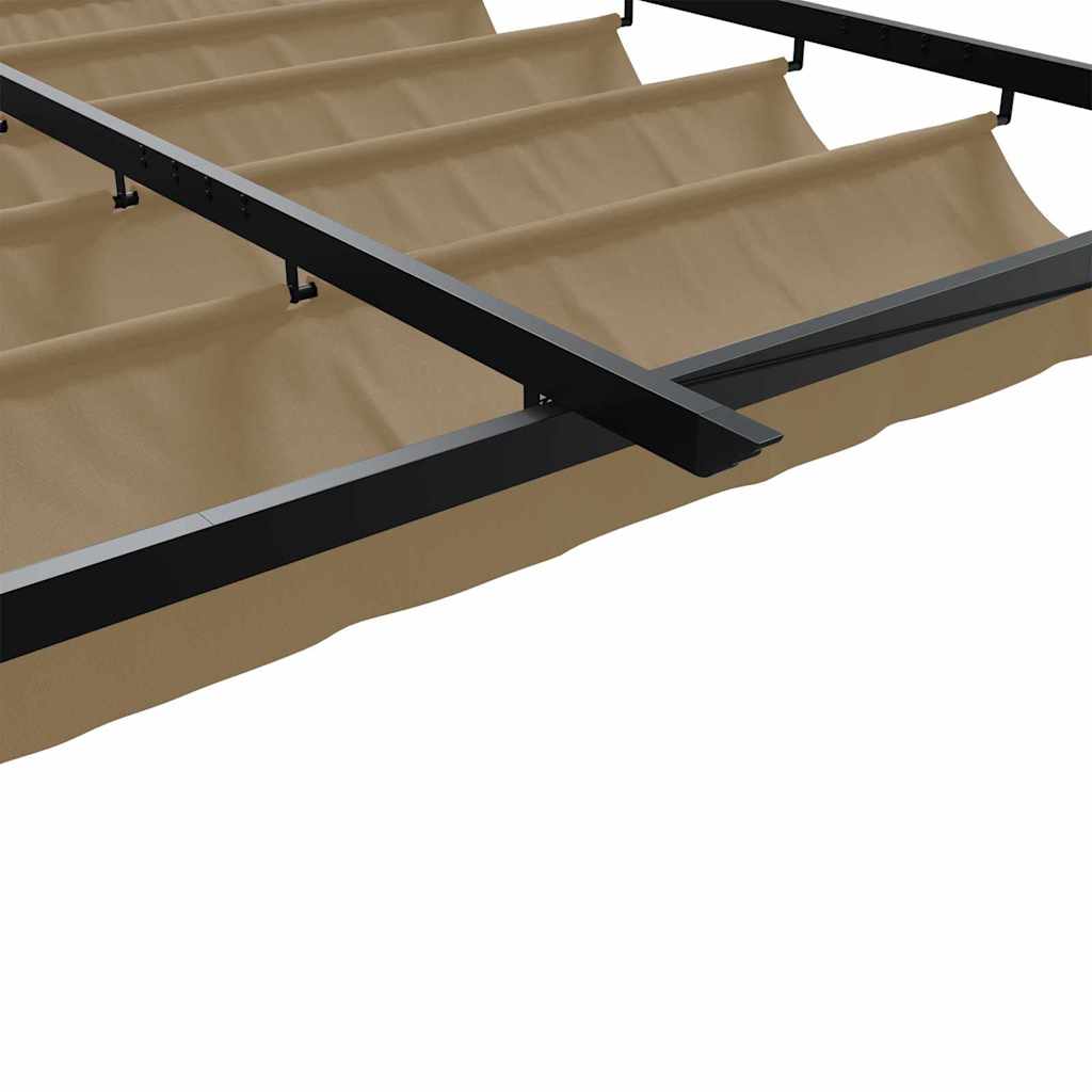 Paviljong 300 x 300 x 200 cm Gråbrun Polyester