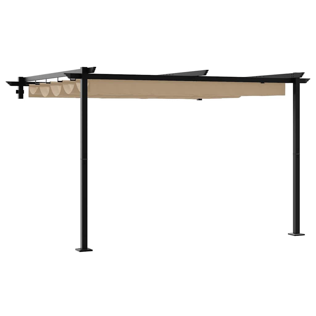 Paviljong 300 x 300 x 200 cm Gråbrun Polyester