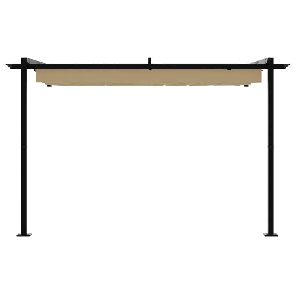 Paviljong 300 x 300 x 200 cm Gråbrun Polyester