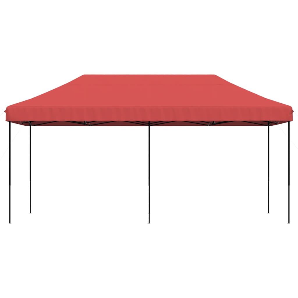 Sammenleggbart partytelt pop-up burgunder 580x292x315 cm