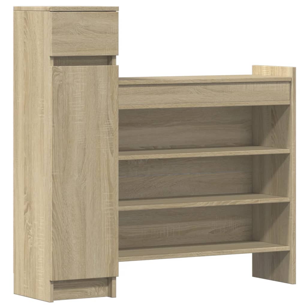 Skohylle sonoma eik 100,5x28x100 cm konstruert tre