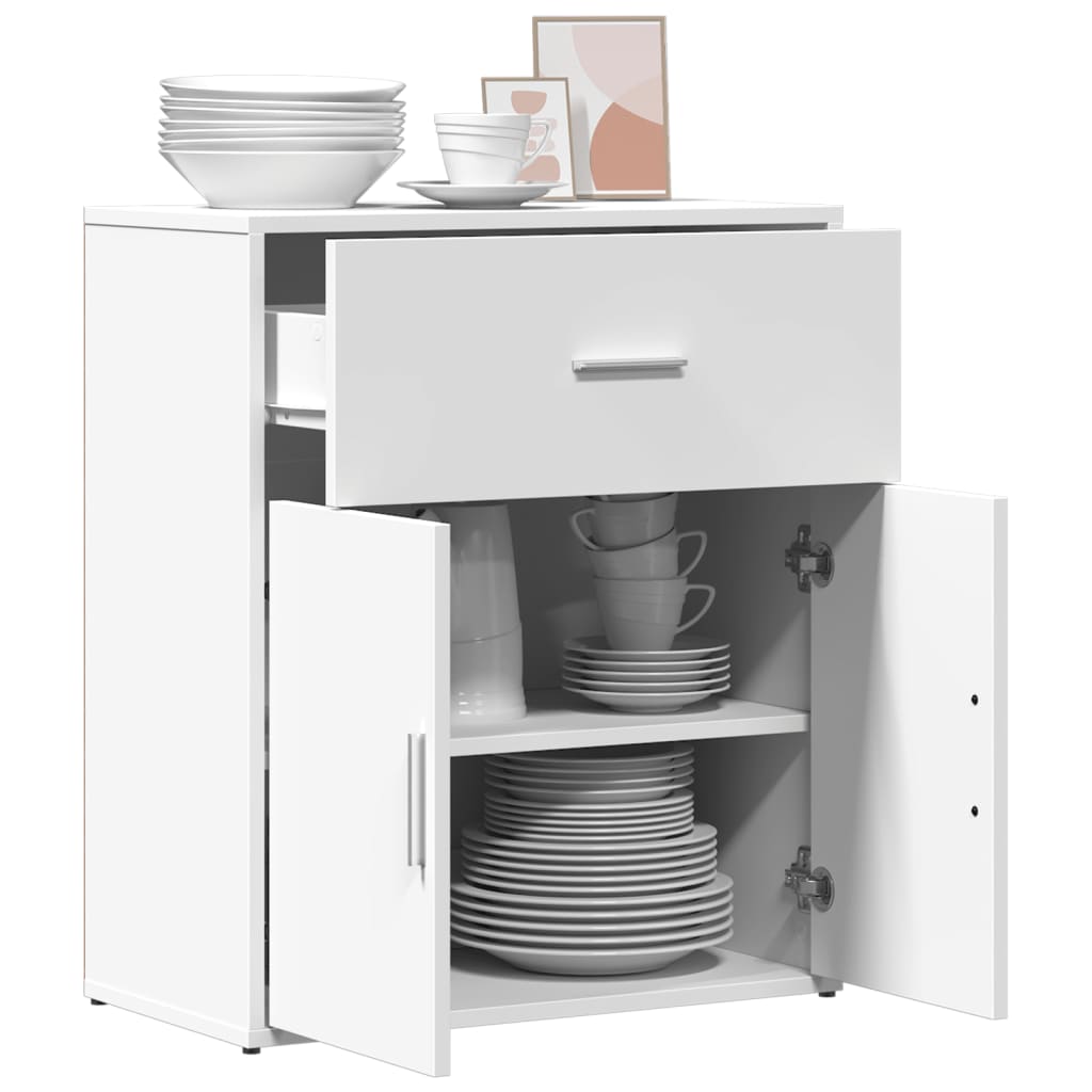 Skjenk hvit 60x31x70 cm konstruert tre