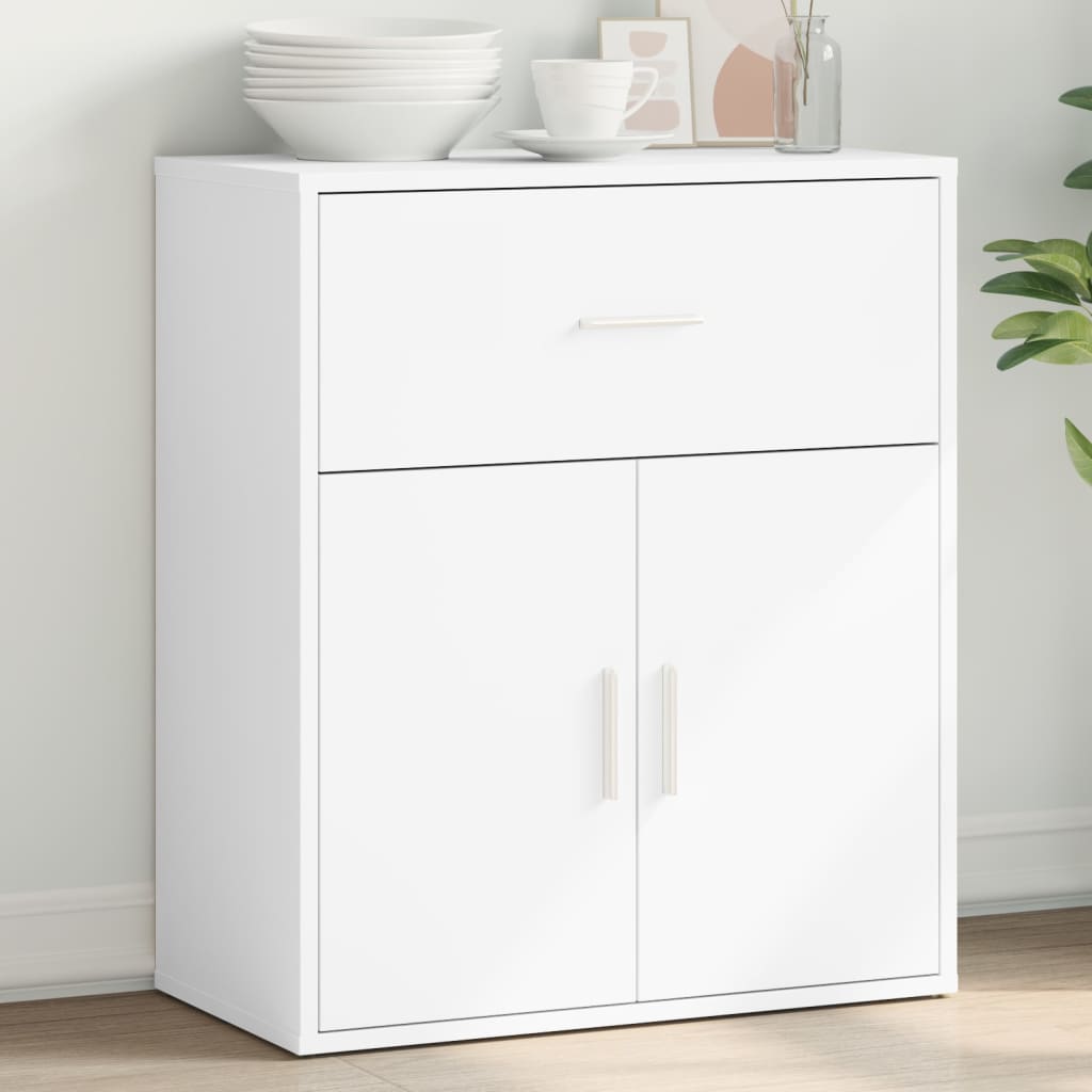 Skjenk hvit 60x31x70 cm konstruert tre