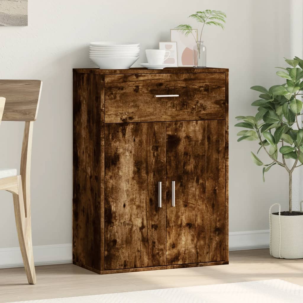 Skjenk røkt eik 60x30x84 cm konstruert tre