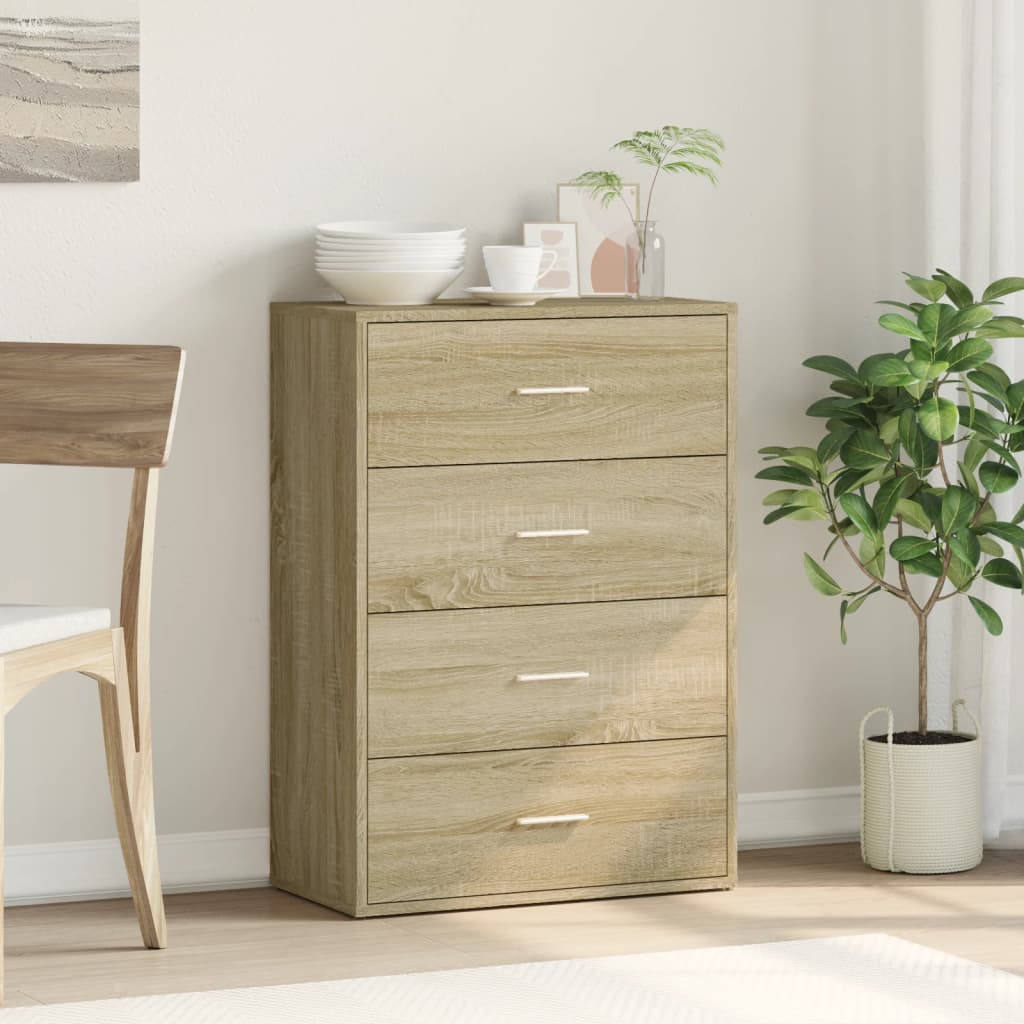 Skjenk sonoma eik 60x31x84 cm konstruert tre vidaXL