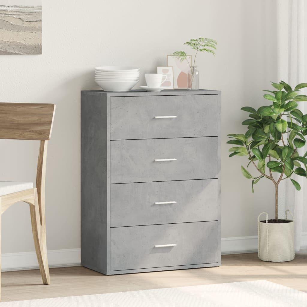 Skjenk betonggrå 60x31x84 cm konstruert tre