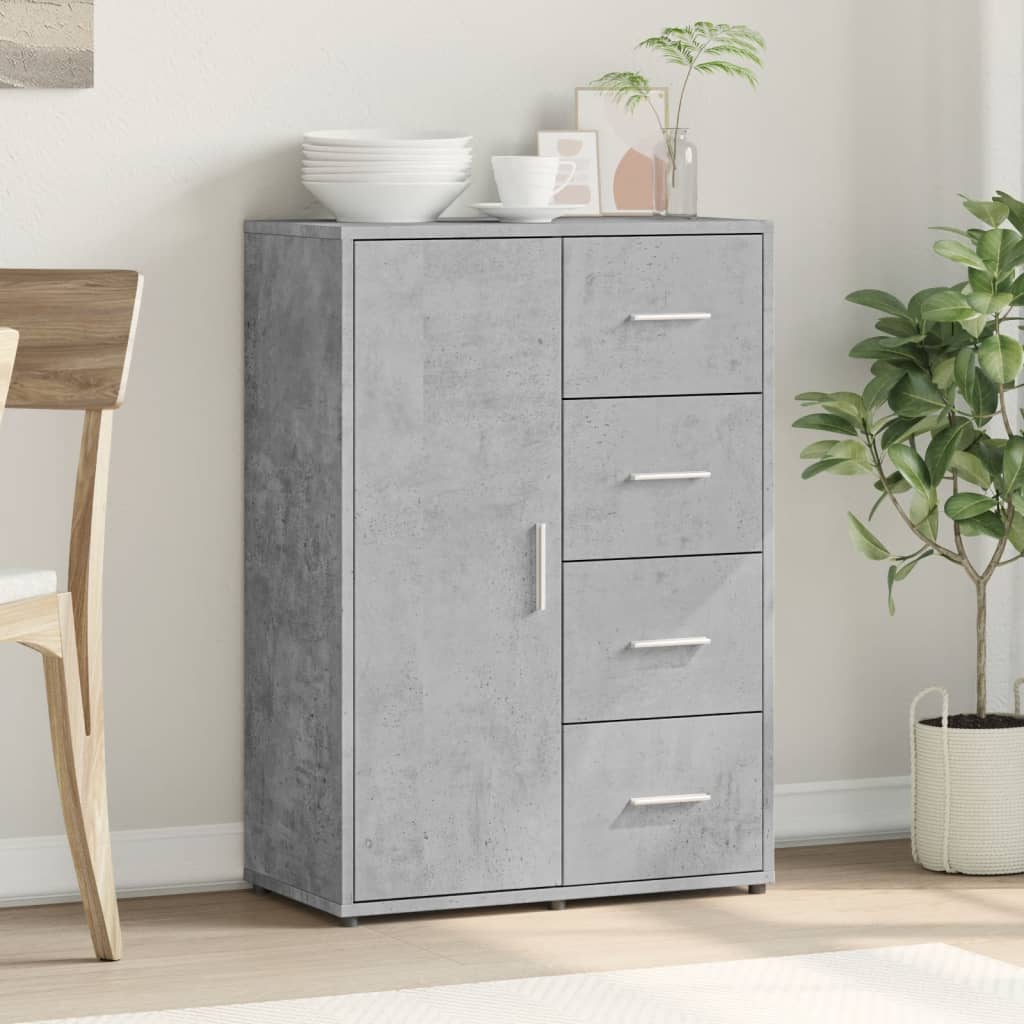Skjenk betonggrå 60x31x84 cm konstruert tre