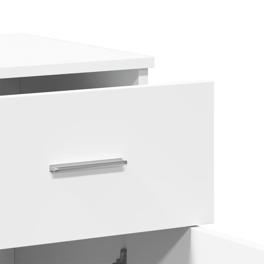 Skjenk hvit 79x38x80 cm konstruert tre