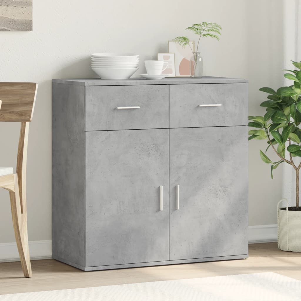 Skjenk betonggrå 79x38x80 cm konstruert tre