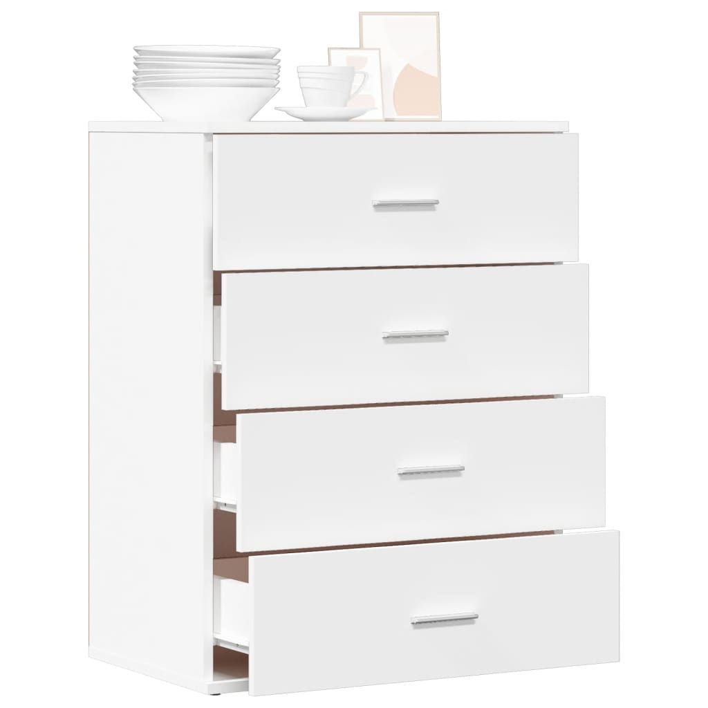 Skjenk hvit 60x39x80 cm konstruert tre