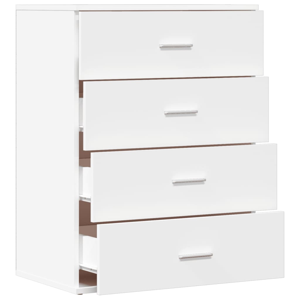 Skjenk hvit 60x39x80 cm konstruert tre