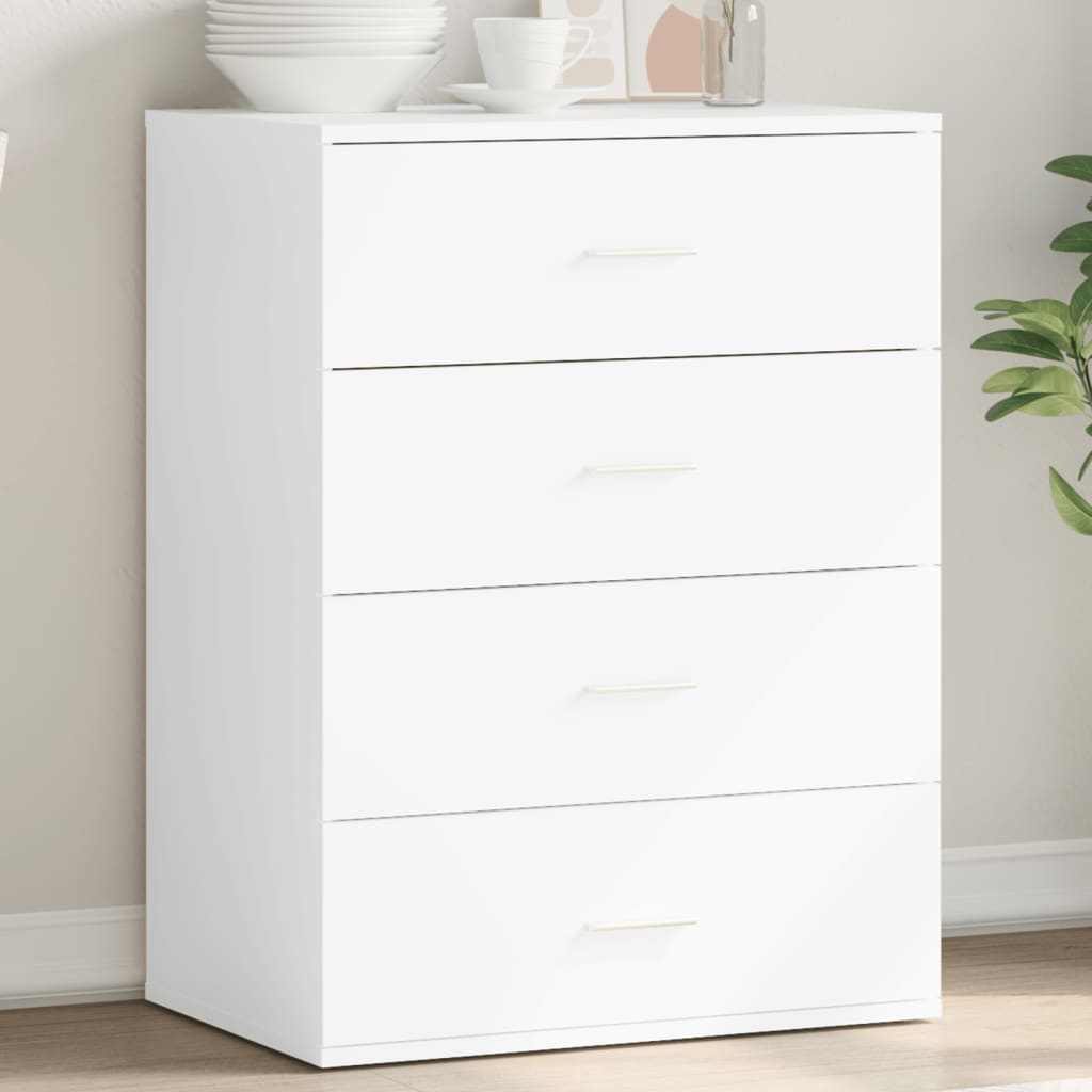 Skjenk hvit 60x39x80 cm konstruert tre