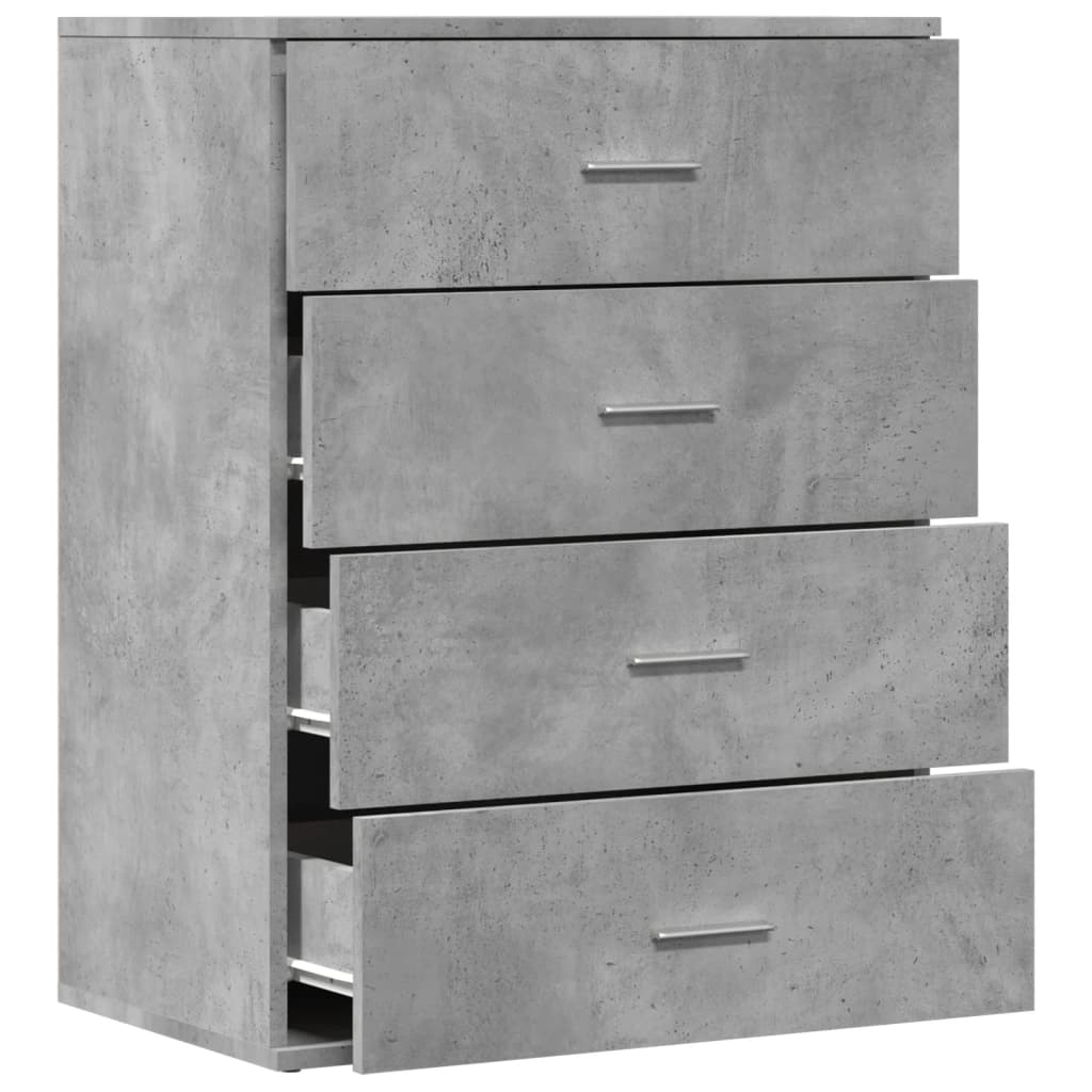 Skjenk betonggrå 60x39x80 cm konstruert tre