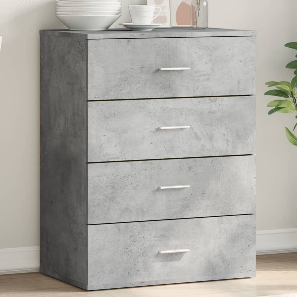 Skjenk betonggrå 60x39x80 cm konstruert tre
