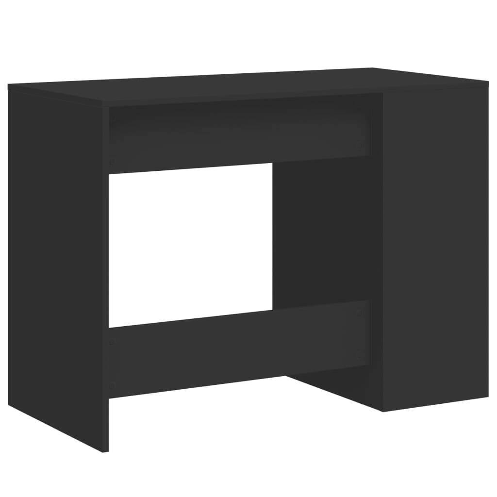 Skrivebord svart 102x50x75 cm konstruert tre
