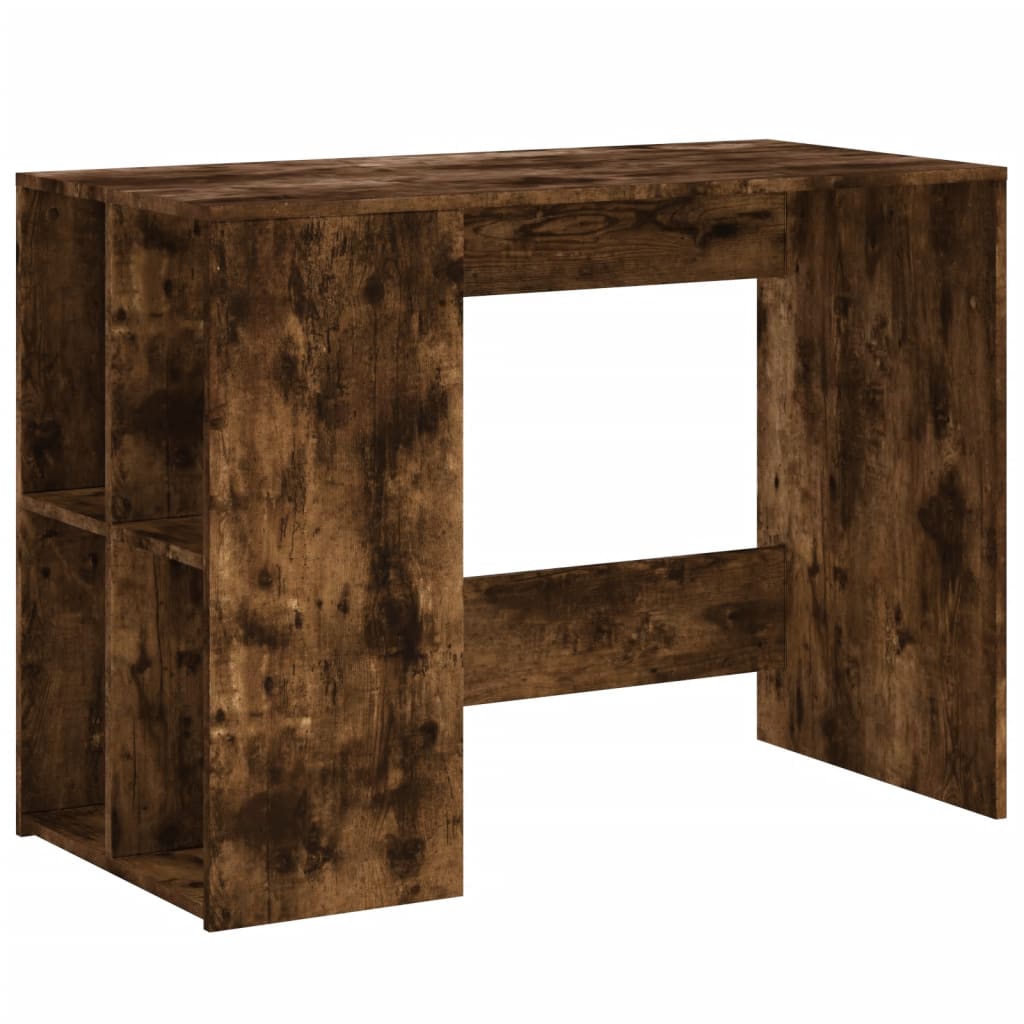 Skrivebord røkt eik 102x50x75 cm konstruert tre