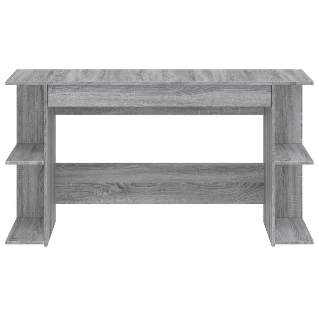 Skrivebord grå sonoma 140x50x75 cm konstruert tre