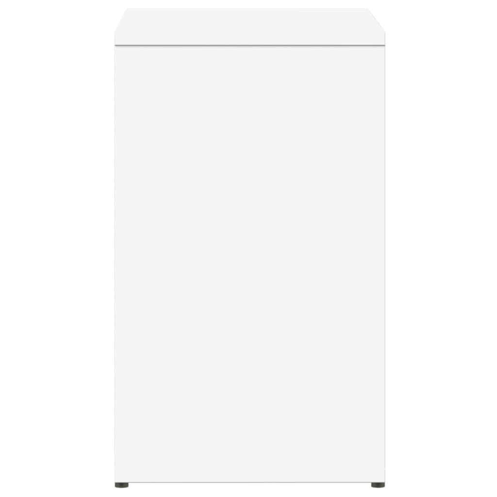 Sidebord 2 stk hvit 50x30x50 cm konstruert tre