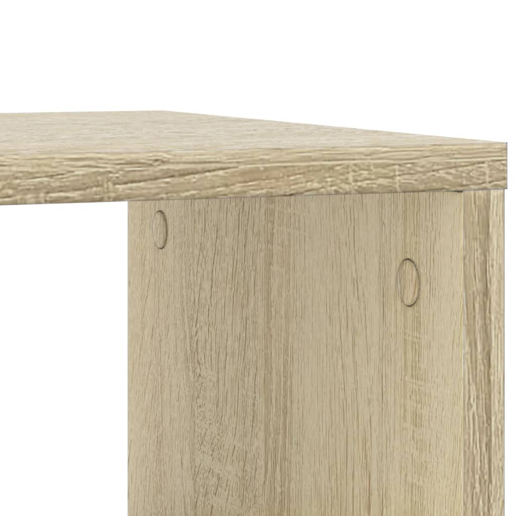 Sidebord med hjul sonoma eik 50x30x55 cm konstruert tre