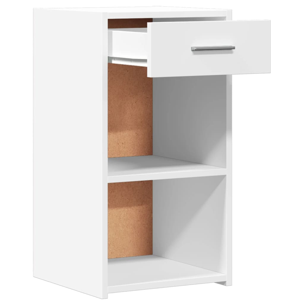 Nattbord 2 stk hvit 35x34x65 cm konstruert tre