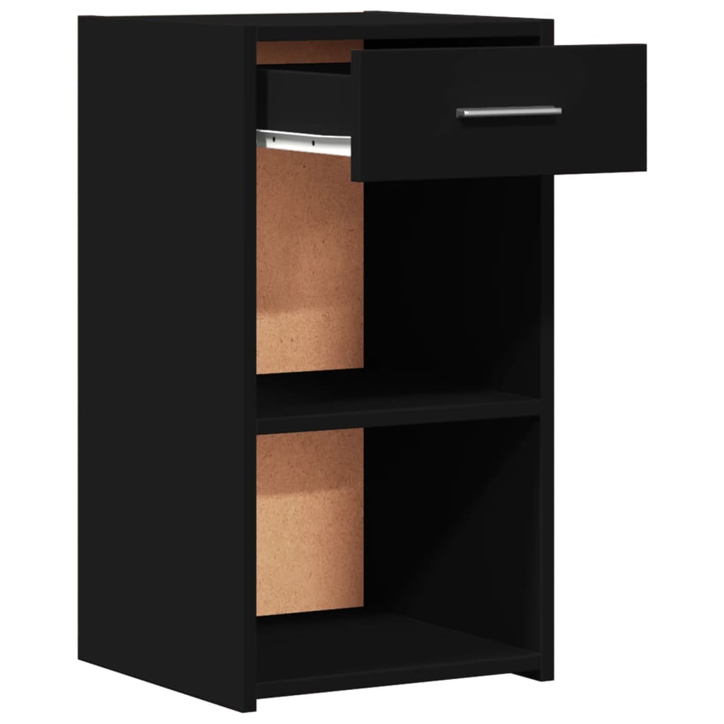 Nattbord 2 stk svart 35x34x65 cm konstruert tre