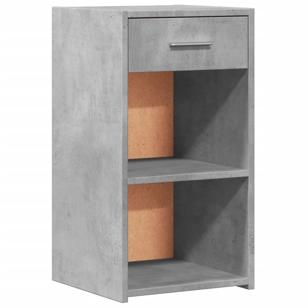 Nattbord 2 stk betonggrå 35x34x65 cm konstruert tre