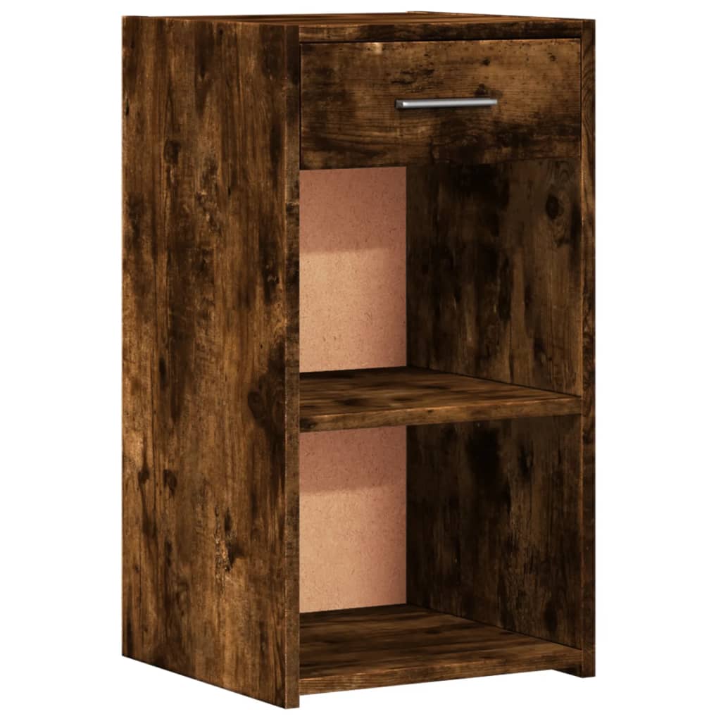 Nattbord 2 stk røkt eik 35x34x65 cm konstruert tre