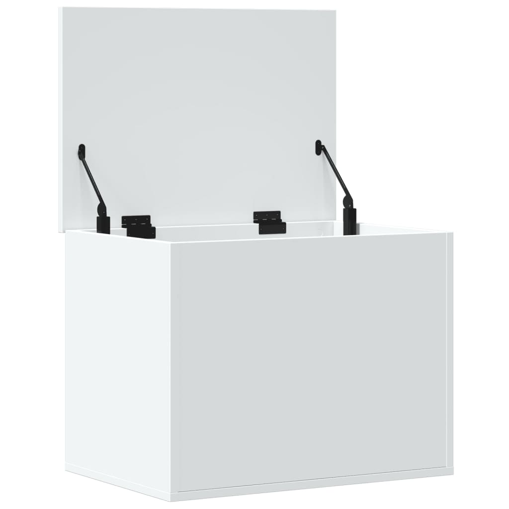 Oppbevaringsboks hvit 60x42x46 cm konstruert tre