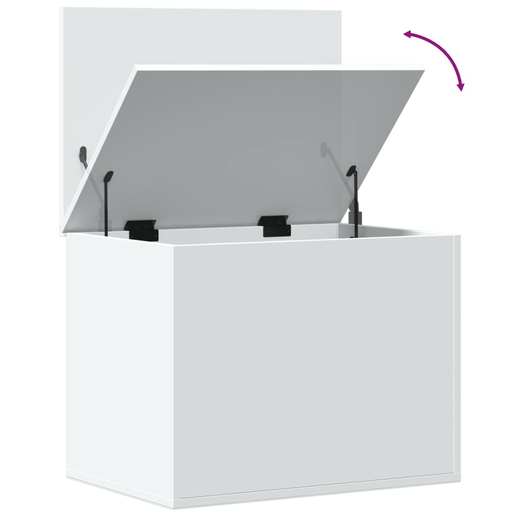 Oppbevaringsboks hvit 60x42x46 cm konstruert tre