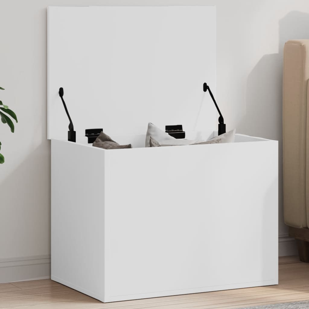 Oppbevaringsboks hvit 60x42x46 cm konstruert tre