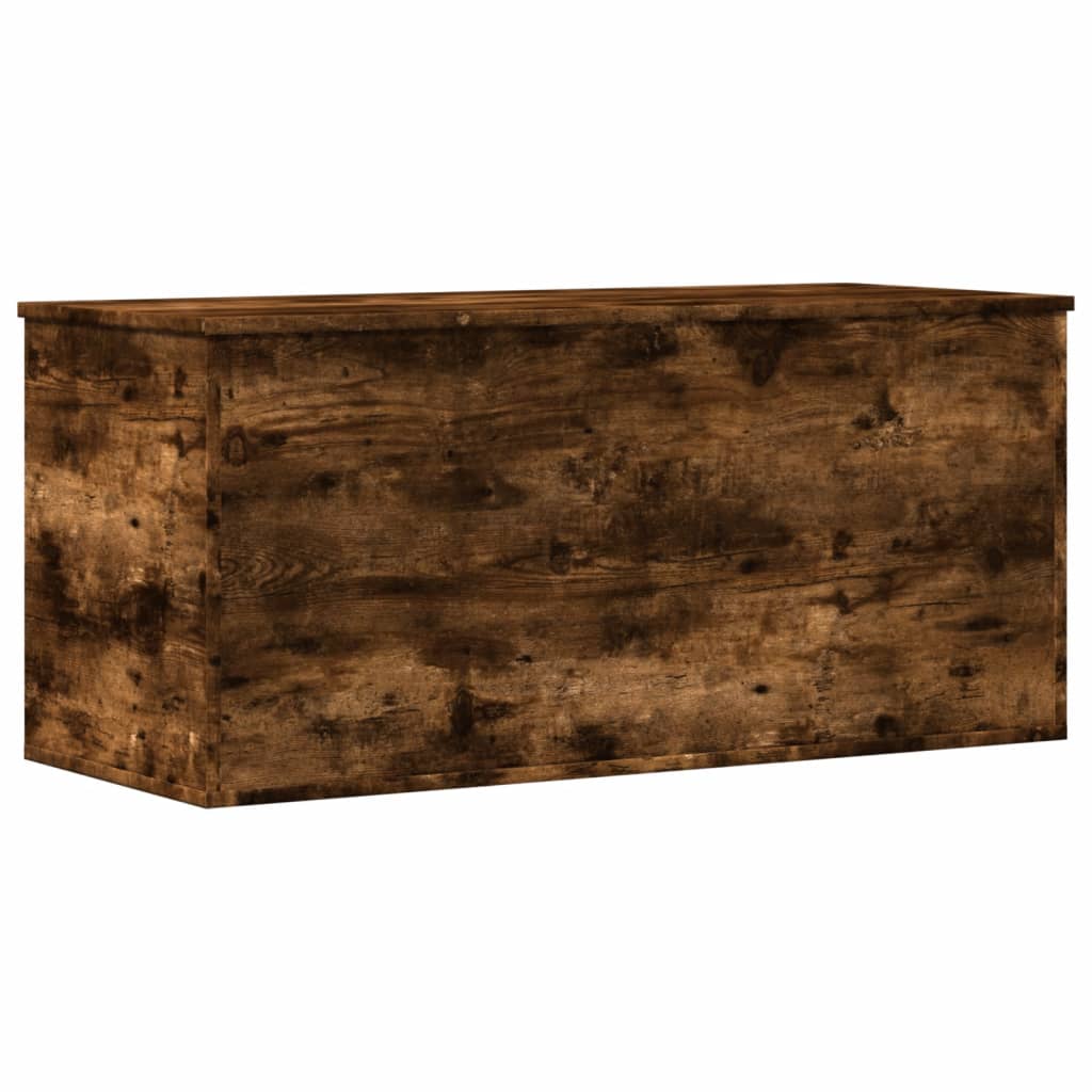 Oppbevaringsboks røkt eik 100x42x46 cm konstruert tre