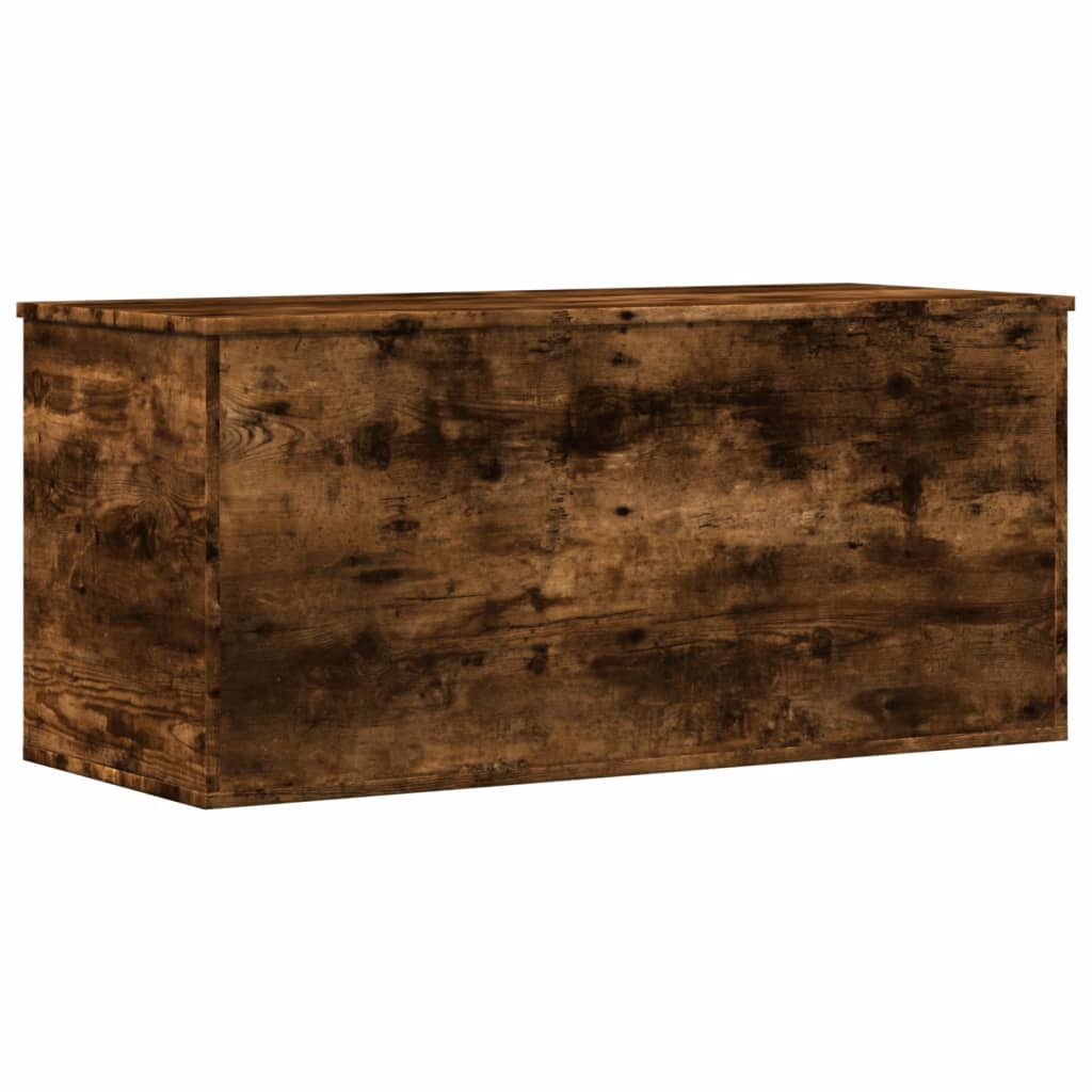 Oppbevaringsboks røkt eik 100x42x46 cm konstruert tre