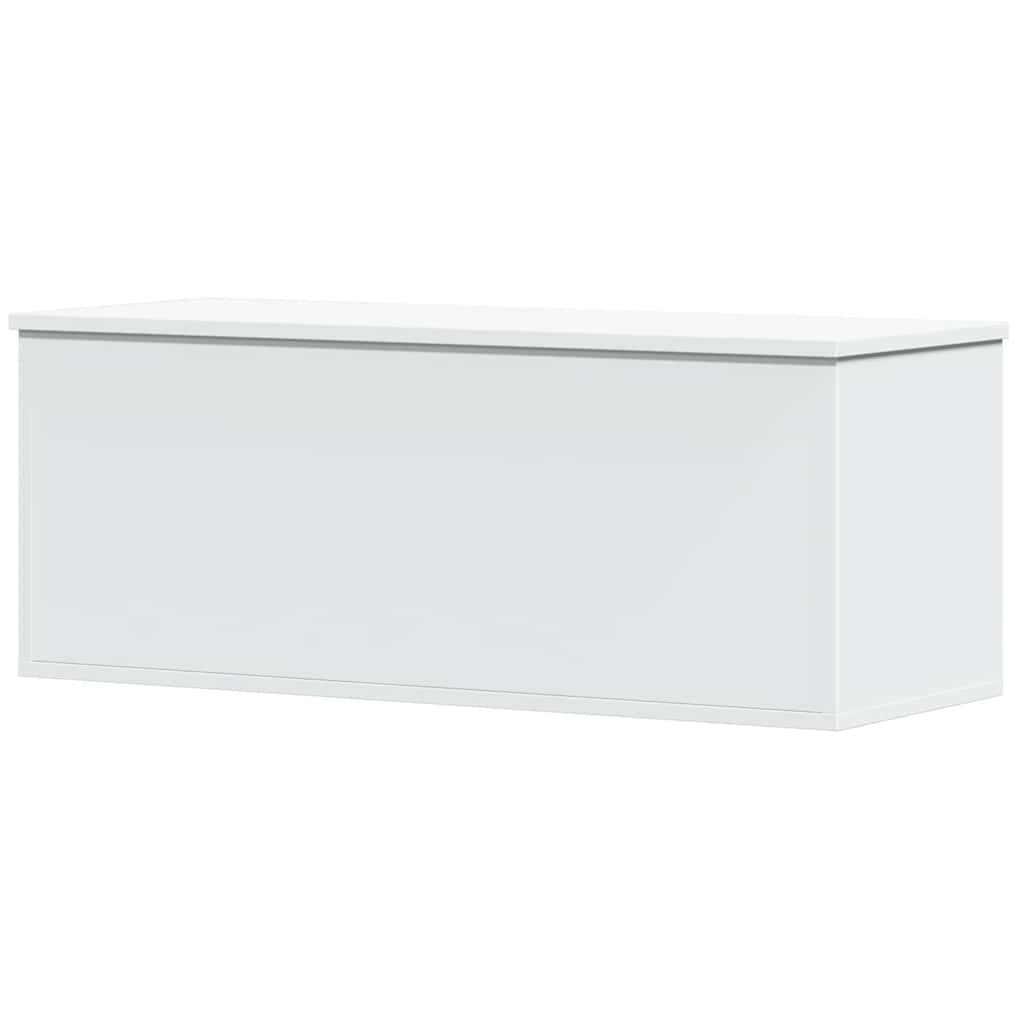 Oppbevaringsboks hvit 90x35x35 cm konstruert tre