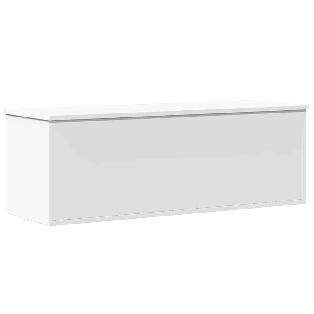 Oppbevaringsboks hvit 102x35x35 cm konstruert tre