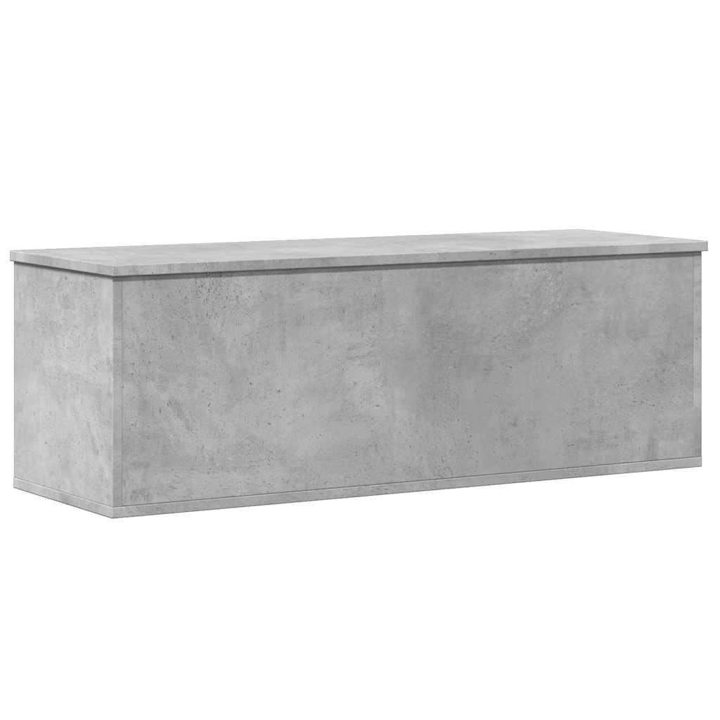 Oppbevaringsboks betonggrå 102x35x35 cm konstruert tre