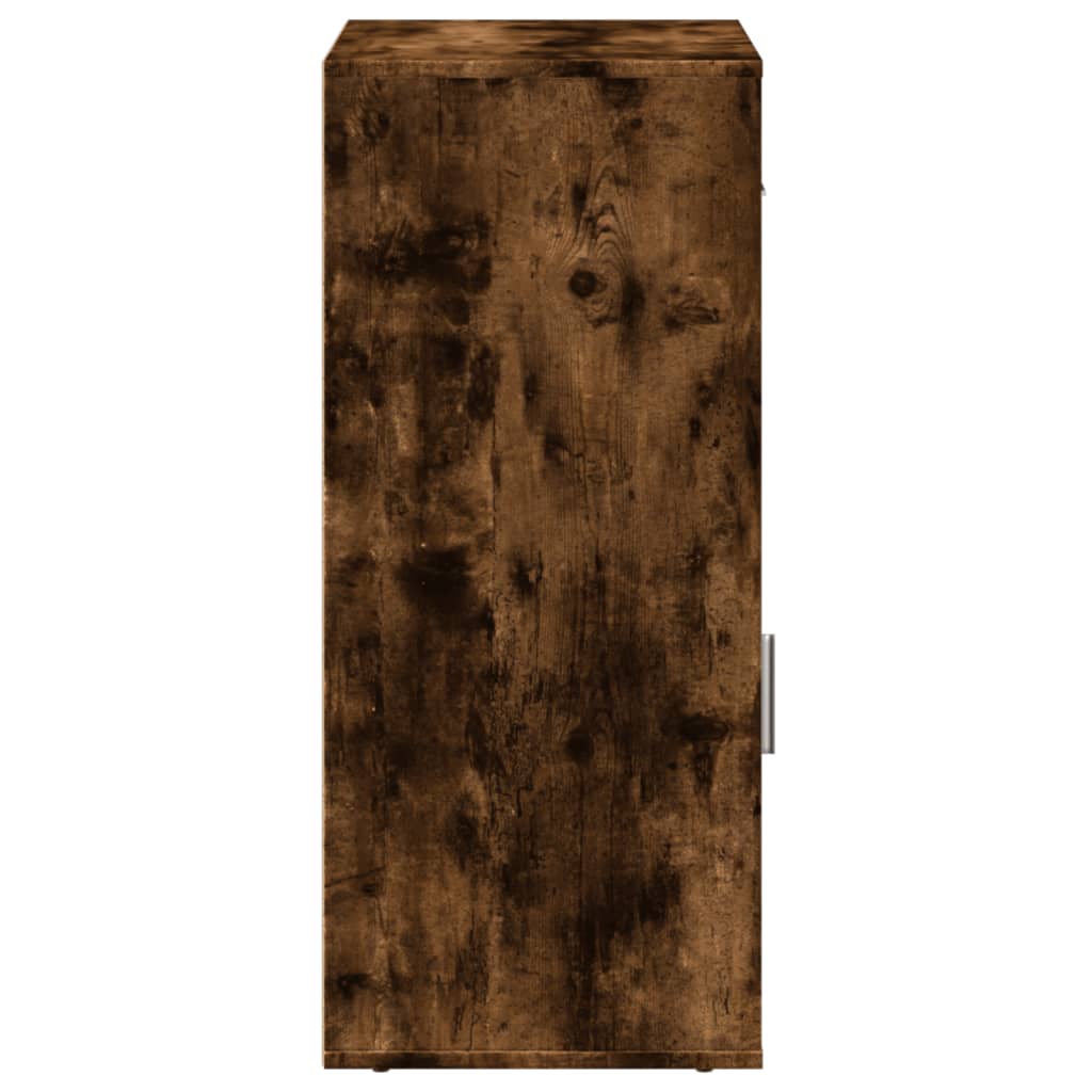 Oppbevaringsskap røkt eik 56,5x39x90 cm konstruert tre