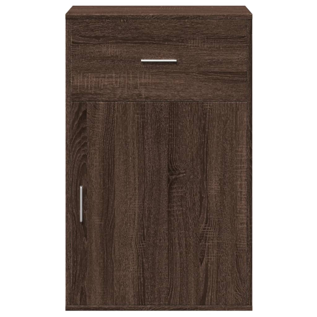 Oppbevaringsskap brun eik 56,5x39x90 cm konstruert tre