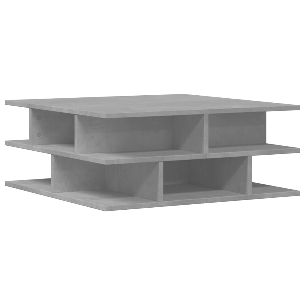 Salongbord betonggrå 70x70x29 cm konstruert tre