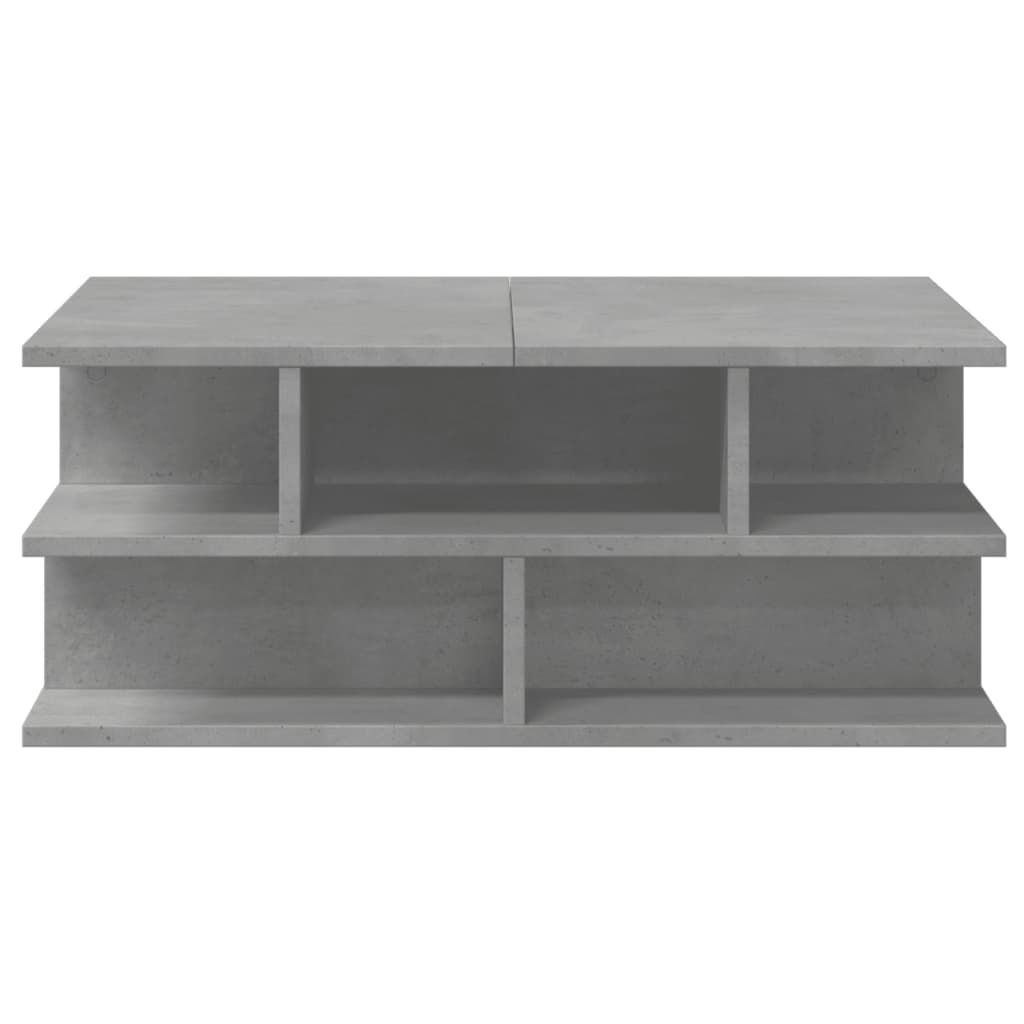 Salongbord betonggrå 70x70x29 cm konstruert tre