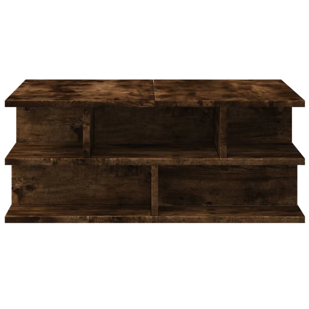 Salongbord røkt eik 70x70x29 cm konstruert tre
