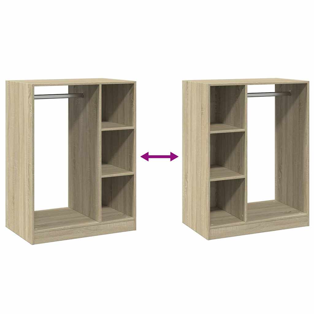 Garderobe sonoma eik 77x48x102 cm konstruert tre vidaXL