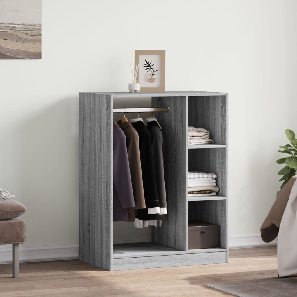Garderobe grå sonoma 77x48x102 cm konstruert tre vidaXL