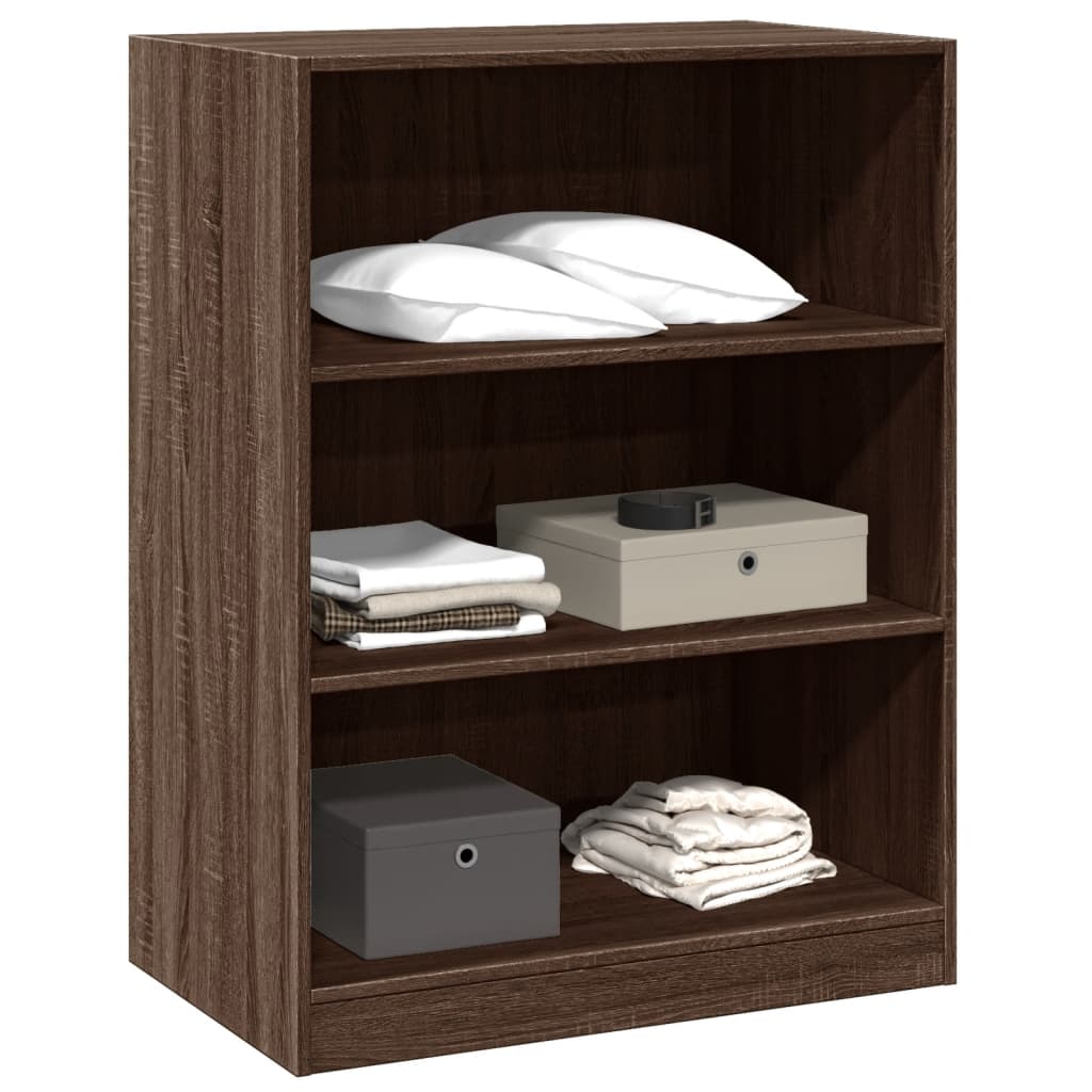 Garderobe brun eik 77x48x102 cm konstruert tre
