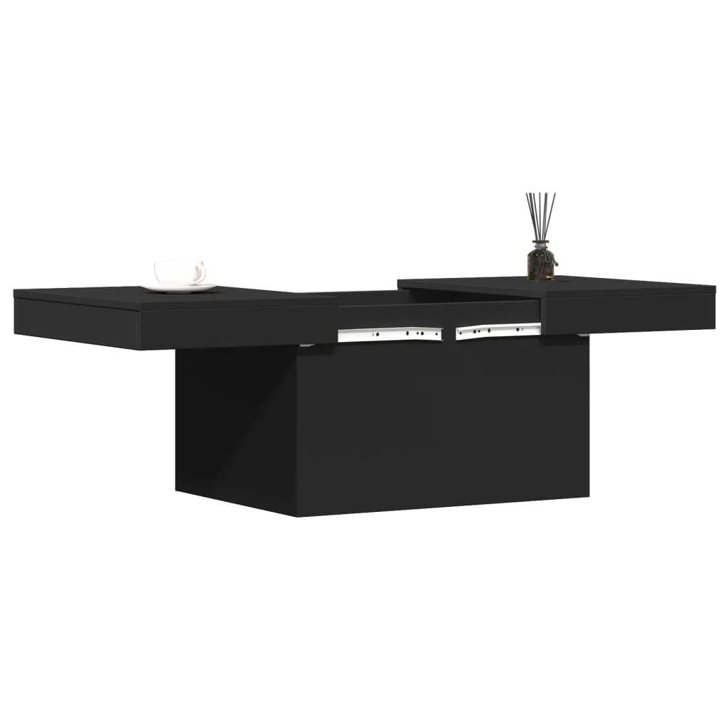 Salongbord svart 80x55x40 cm konstruert tre