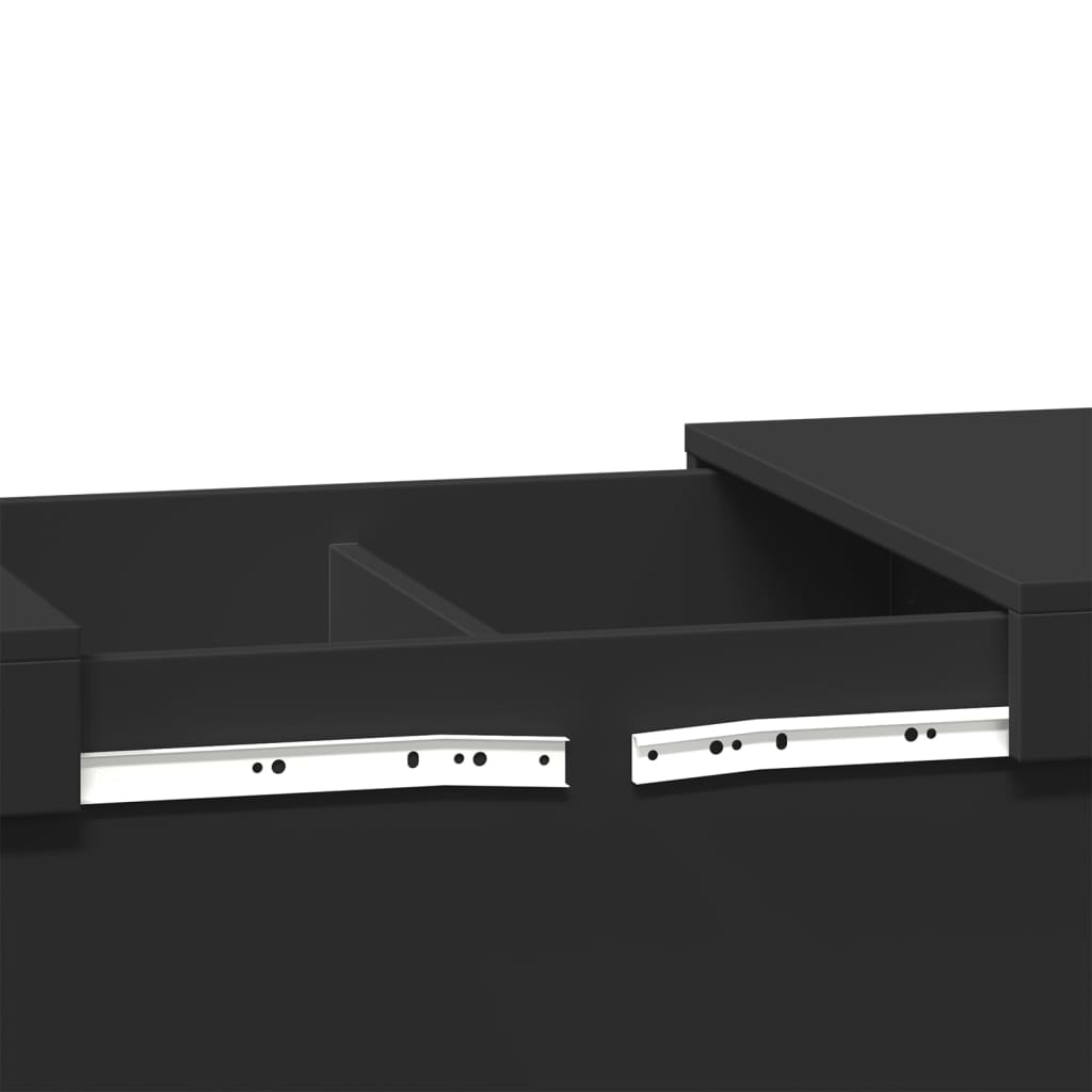 Salongbord svart 80x55x40 cm konstruert tre