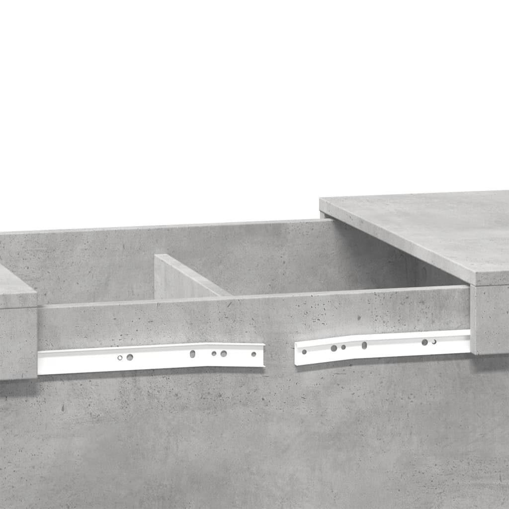 Salongbord betonggrå 80x55x40 cm konstruert tre