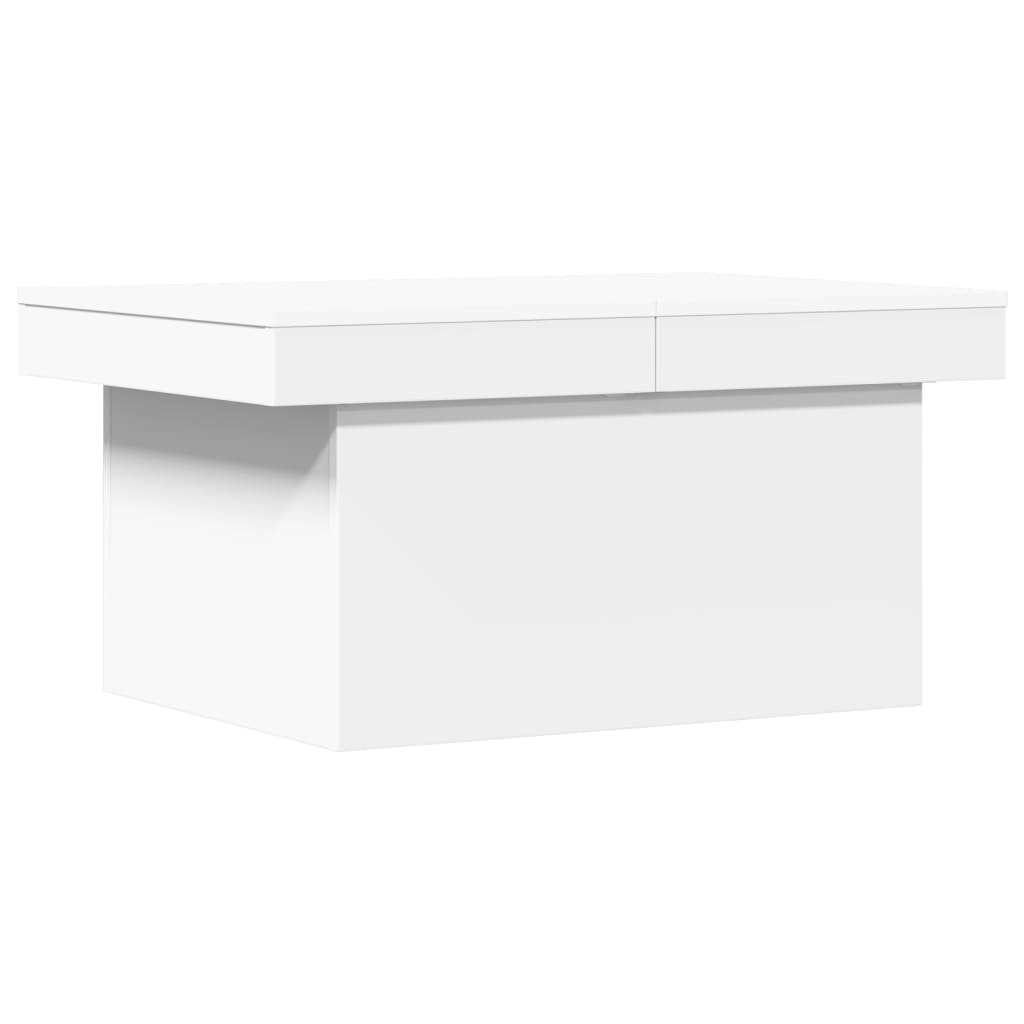 Salongbord hvit 100x55x40 cm konstruert tre
